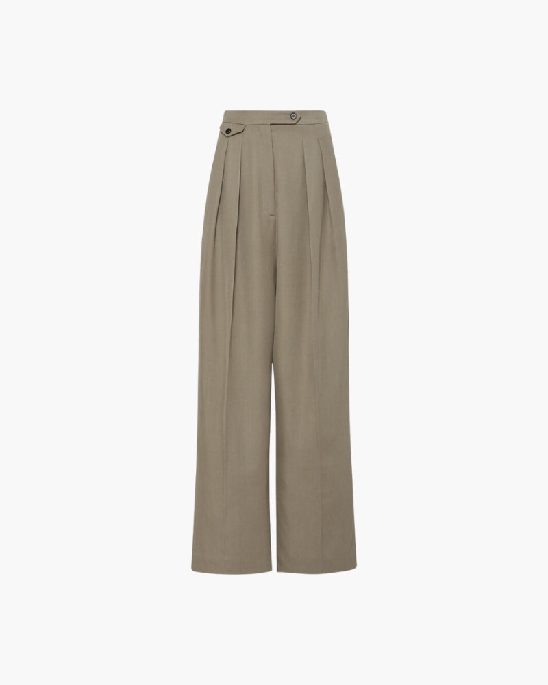 Oversize-Pantalon aus Wolle