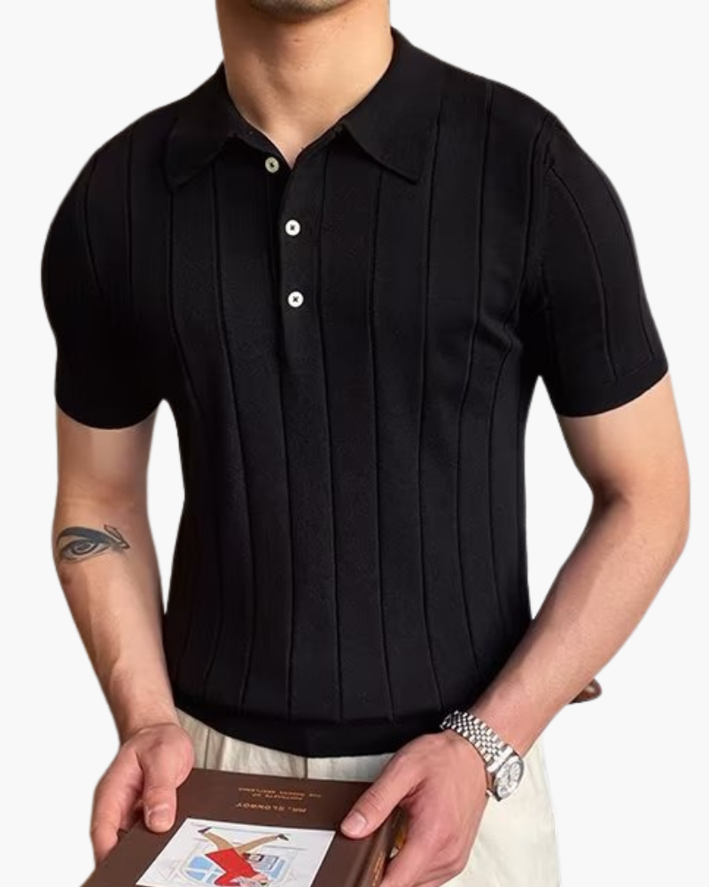 Cannes Poloshirt aus gerippter Baumwolle