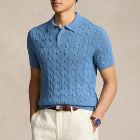 FLORENCE Cable Knit Polo