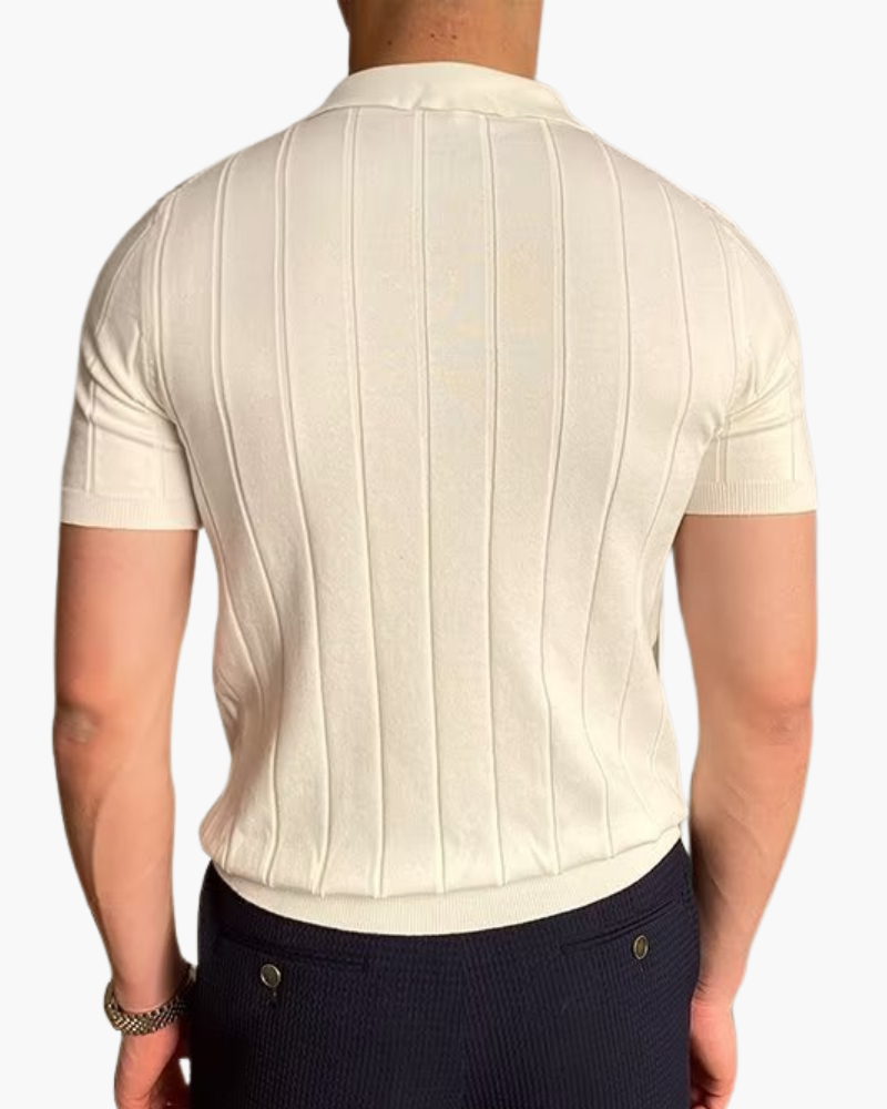 Cannes Poloshirt aus gerippter Baumwolle