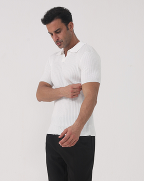 Florence – Poloshirt aus gerippter Baumwolle