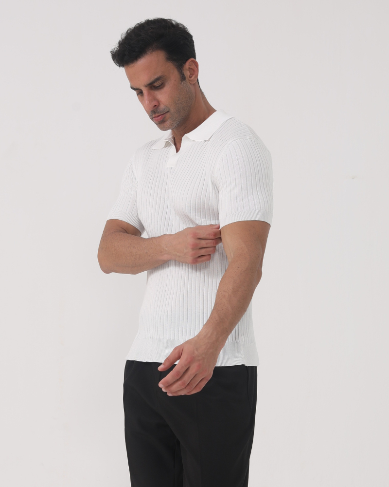 Florence – Poloshirt aus gerippter Baumwolle