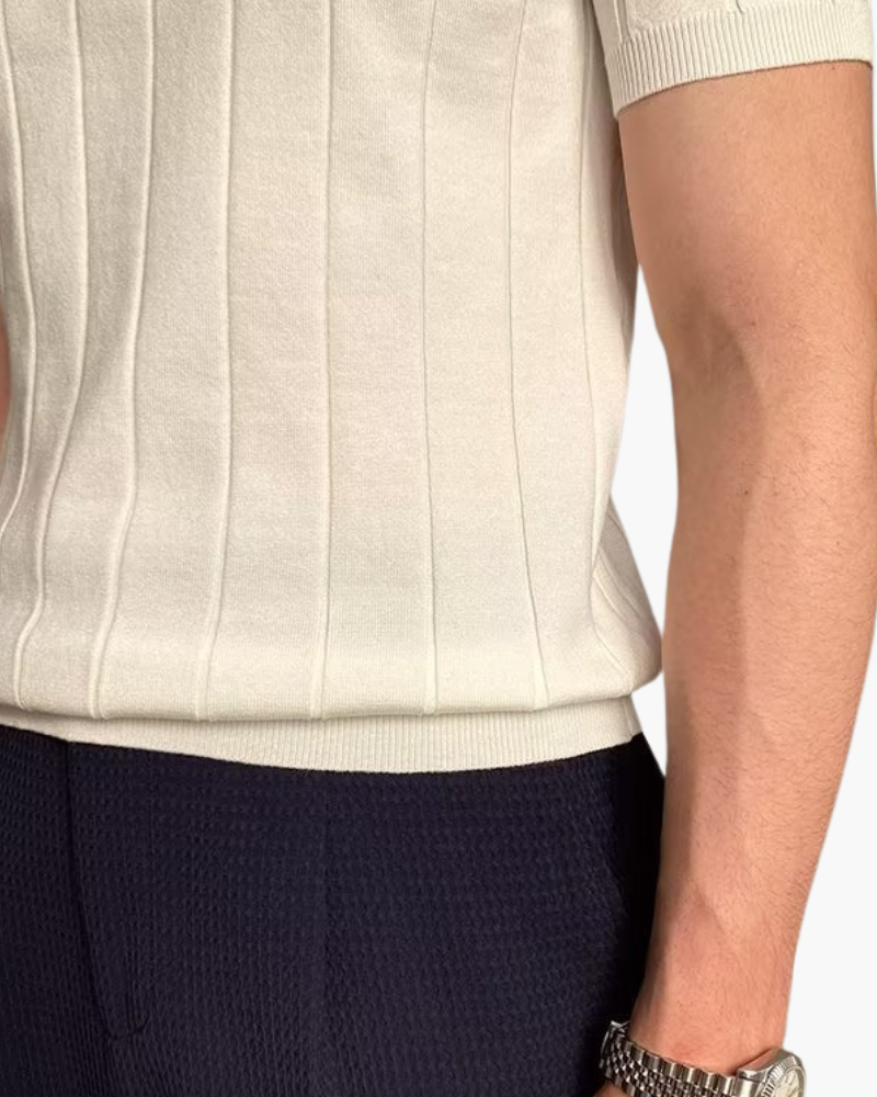 Cannes Poloshirt aus gerippter Baumwolle