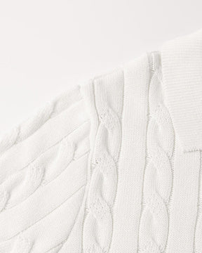 FLORENCE Cable Knit Polo