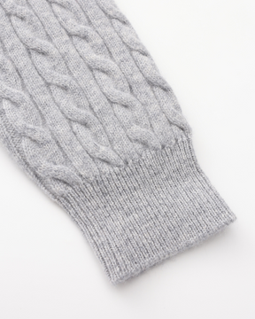 100 % gewebter Kaschmirpullover mit halbem Reißverschluss