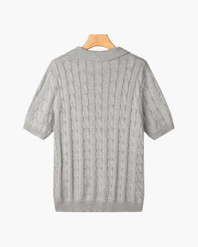 FLORENCE Cable Knit Polo