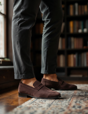 Old Money Wildleder-Pennyloafer
