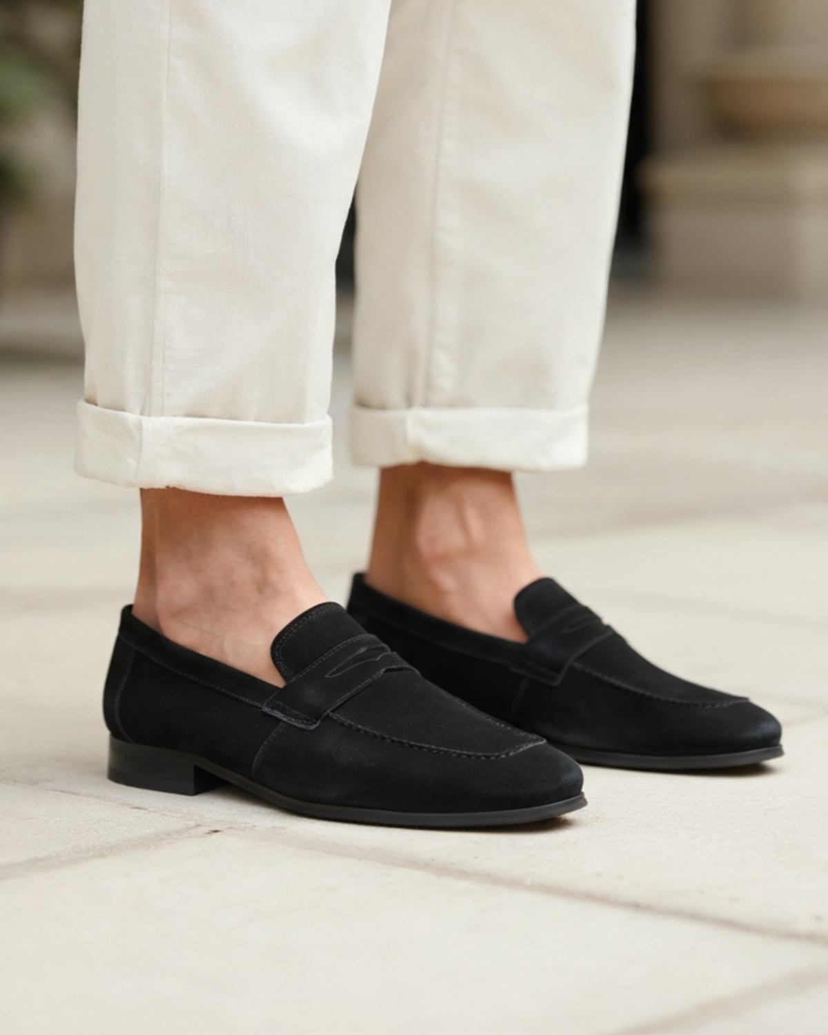 Old Money Wildleder-Pennyloafer