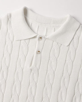 FLORENCE Cable Knit Polo