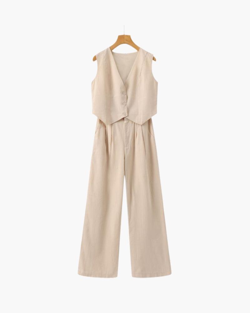 Classy Lady - Zweiteiliges Leinen-Set