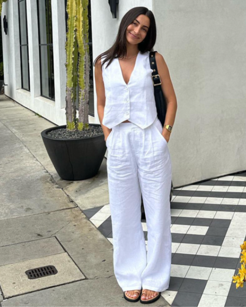 Classy Lady - Zweiteiliges Leinen-Set