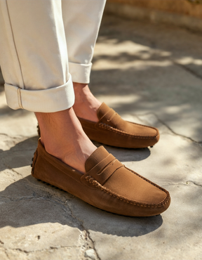 Wildleder-Fahrer-Loafer
